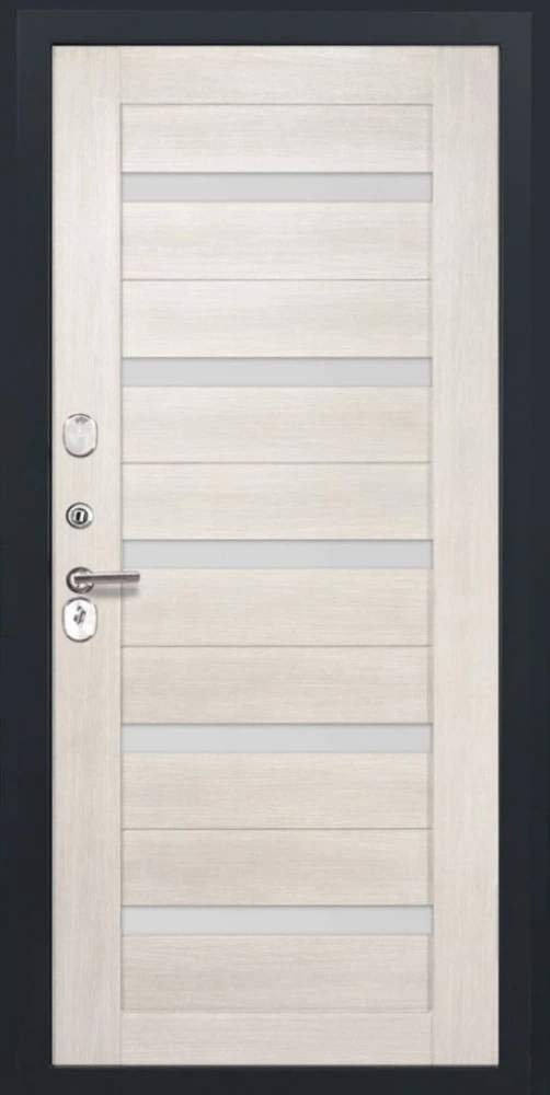 Входная дверь ДвериПРО Модель L-46 СБ-1 (ст. белое, 16мм, беленый дуб) DPRO221058 внутренняя сторона