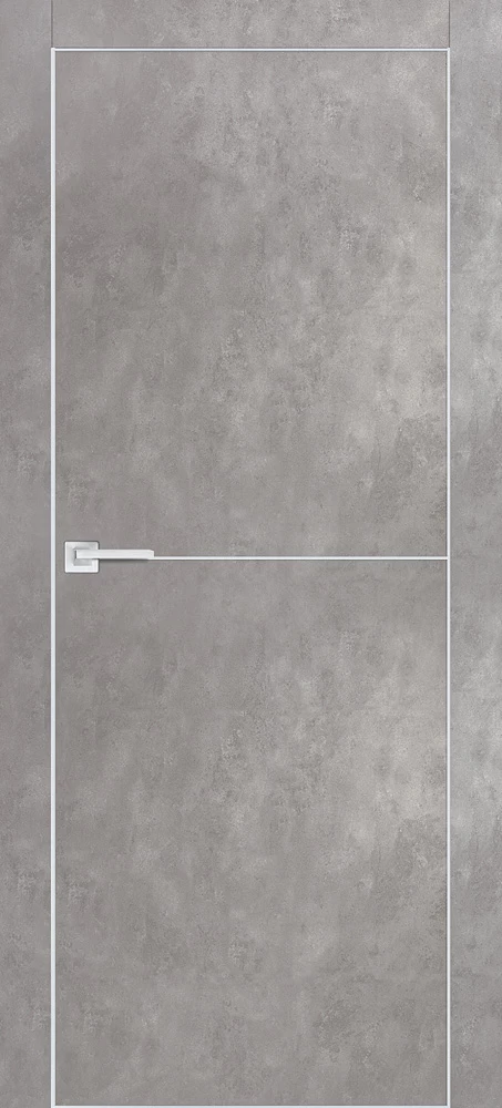 Фото Межкомнатная дверь PX-19 AL кромка с 4-х ст. Серый бетон