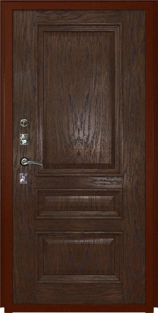Входная дверь ДвериПРО Квадро Фараон-2 (16мм, мореный дуб) DPRO195846 внутренняя сторона