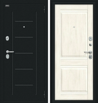 Входная дверь Некст Kale Букле черное/Nordic Oak BR4543